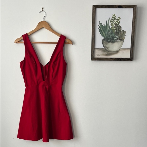 Solemio Red Fit & Flare Mini Dress - Picture 1 of 5